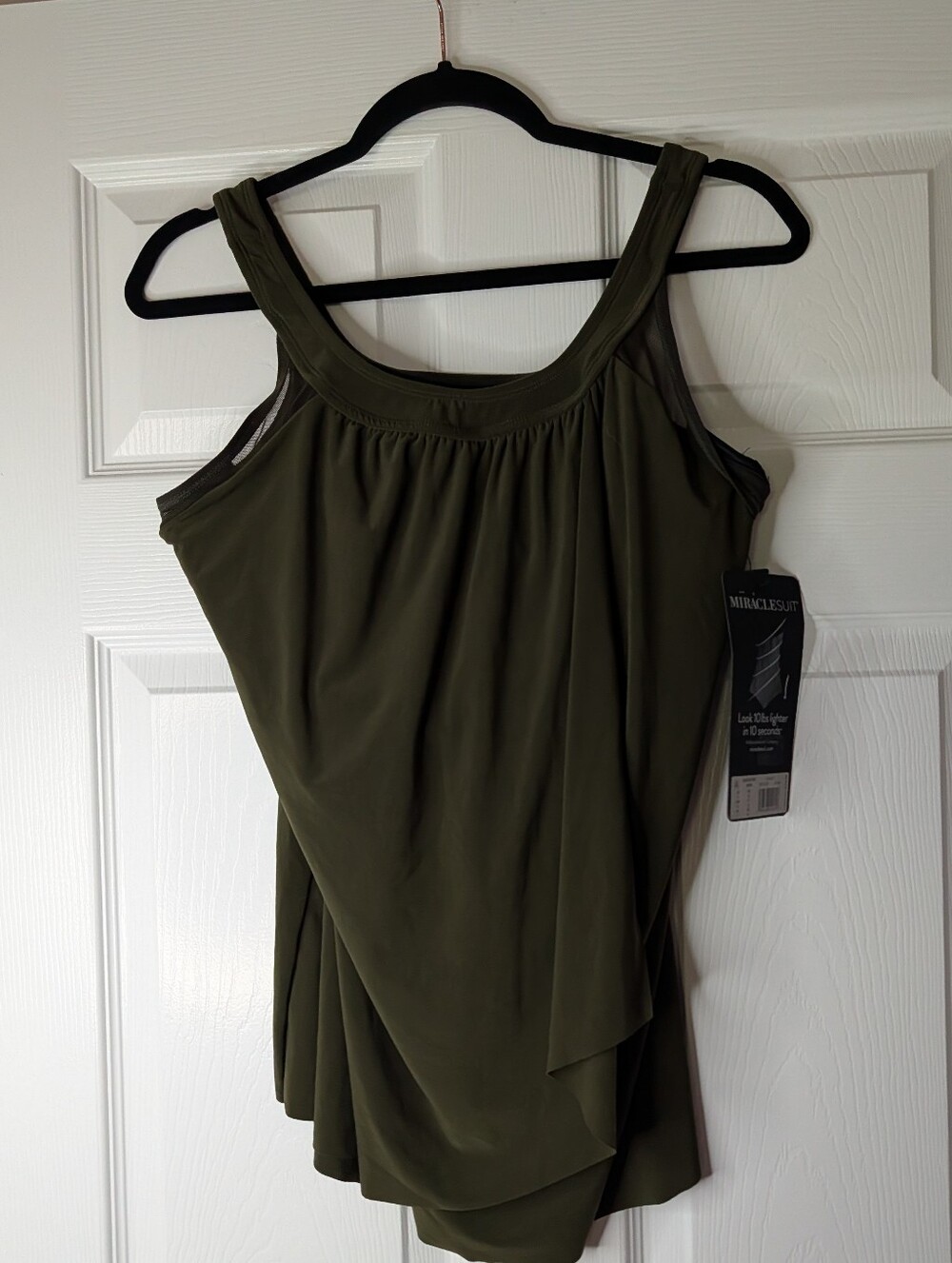 Miraclesuit Ursula One Piece Swimsuit Olive Green Tummy Control US 12DD NWT